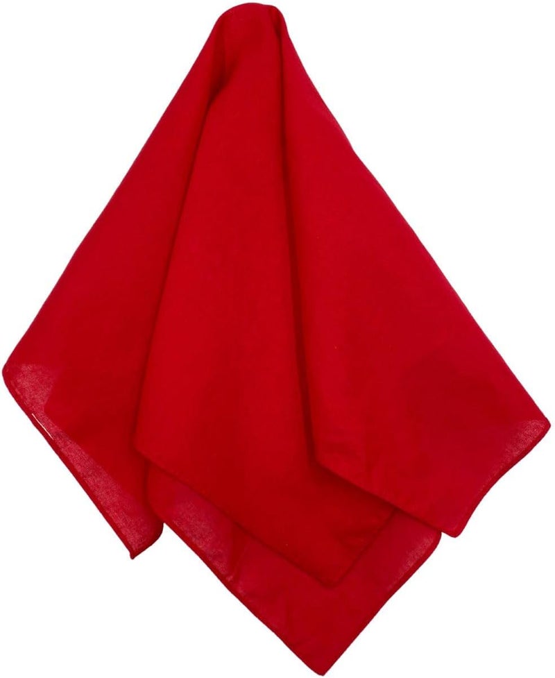 MD Style 100% Cotton Solid Color Bandana for Men & Women 22" x 22" Handkerchief Headband Scarf - Image 4